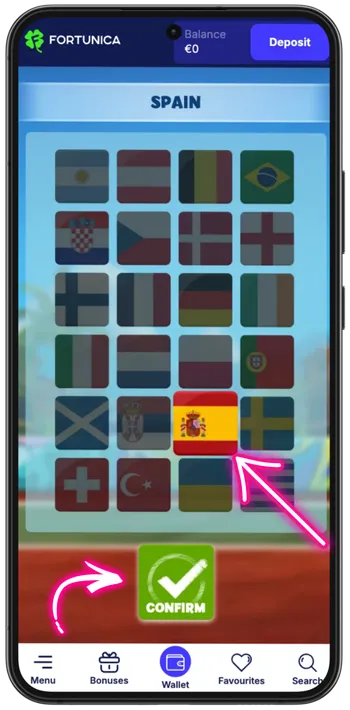 Penalty Shoot Out Street choose national team flag